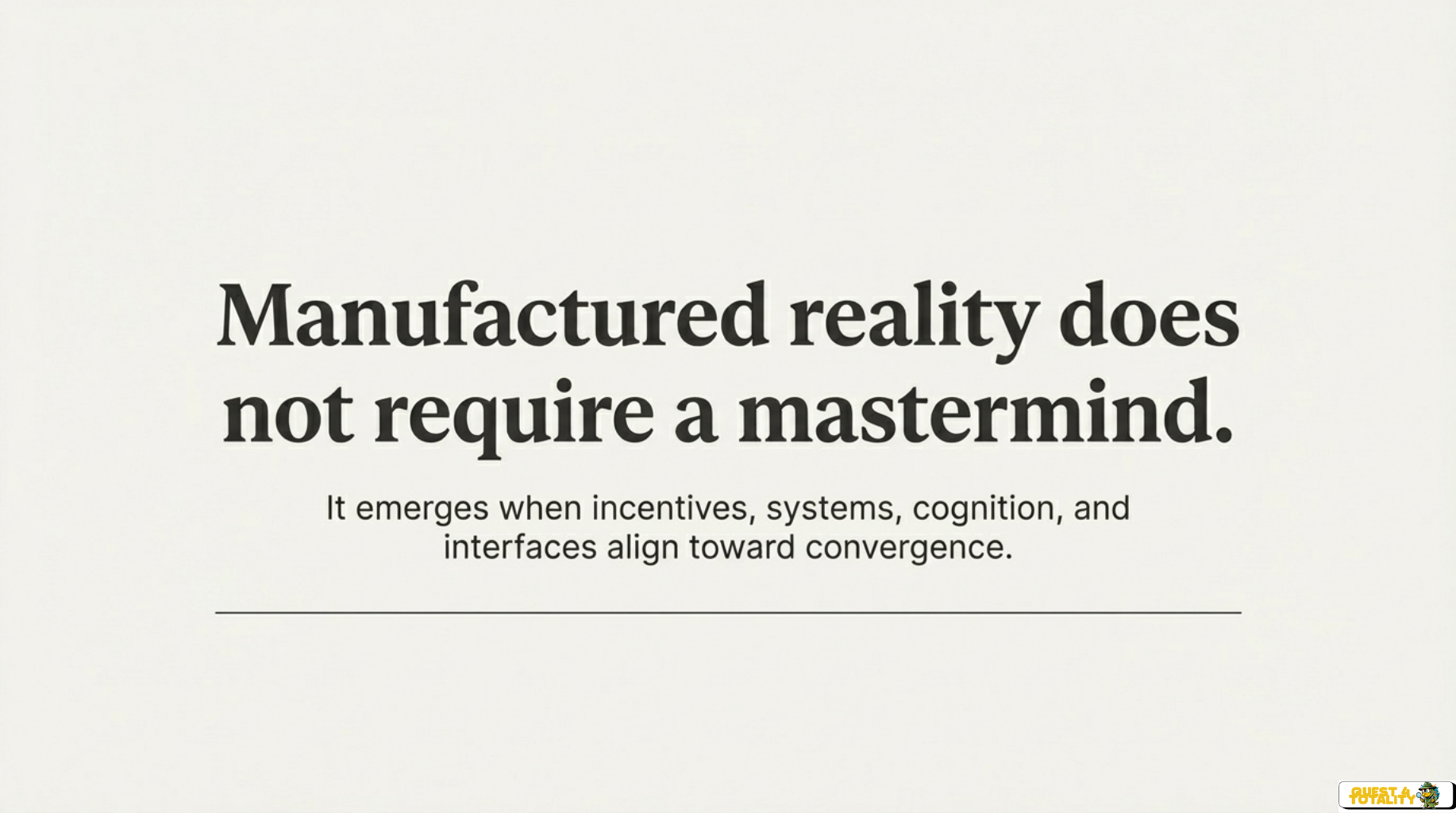 Q4T Analysis Report: The Architecture of Manufactured Reality